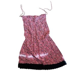 Angie Pink and Black Floral Dress